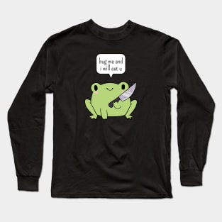 Cute frog with a knife Long Sleeve T-Shirt